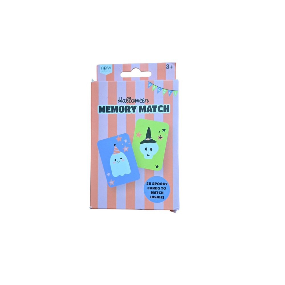 NPW Halloween Memory Match Card Game 50 Spooky Cards Ages 3+ New